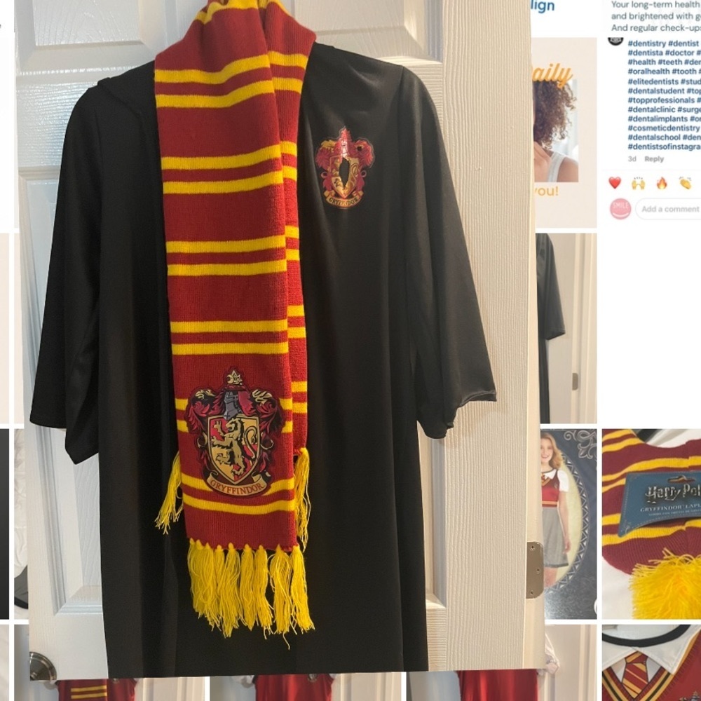 (SOLD) Harry Potter Coat and Knit Scarf